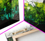 Abstract Landscape, Green Field, Modern Nature Art, Contemporary Painting, Office Decor, Kitchen Wall Art, Canvas Print, Textured Art