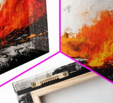 Wildfire, Abstract Art, Nature Wall Decor, Dramatic Print, Modern Art, Living Room Wall Art, Expressive Home Decor, Framed Canvas Print