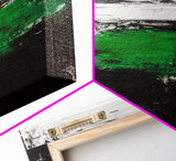 Green Horizon, Abstract Landscape, Contemporary Painting, Bold Nature Art, Modern Home Wall Decor, Unique Artwork, Canvas Print