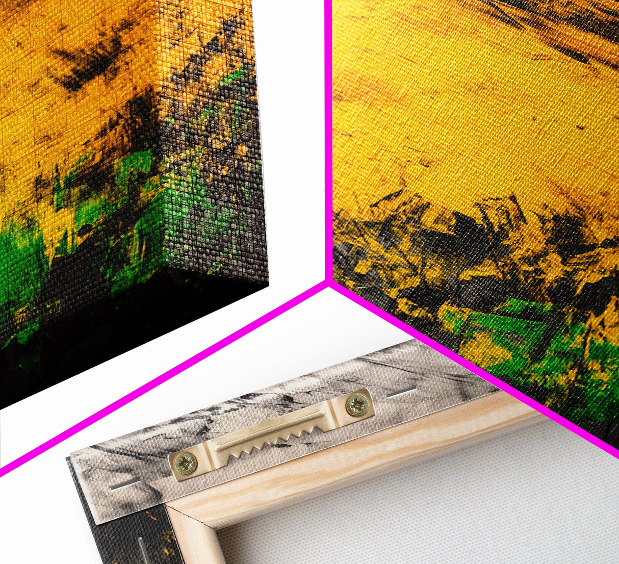 Golden Hills, Abstract Landscape, Earthy Tones, Autumn Wall Art, Warm Color Palette, Nature Inspired, Living Room Art, Framed Canvas Print