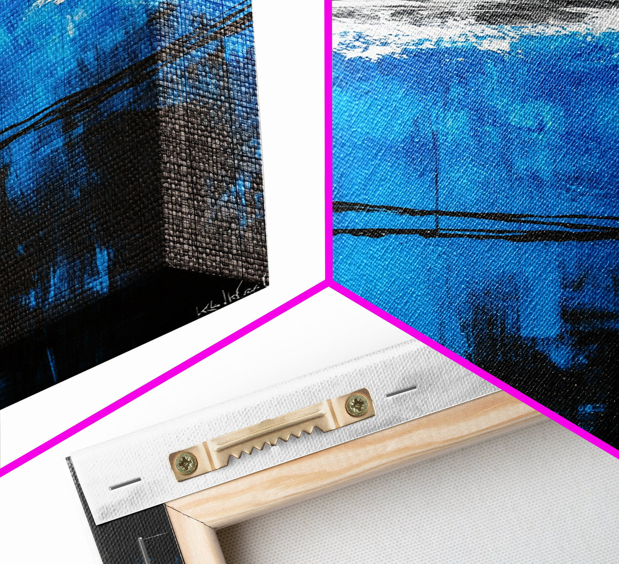 Ocean Waves, Abstract Seascape, Blue Wall Art, Coastal Decor, Modern Nautical, Large Wall Art, Living Room, Canvas Print, Gift Idea