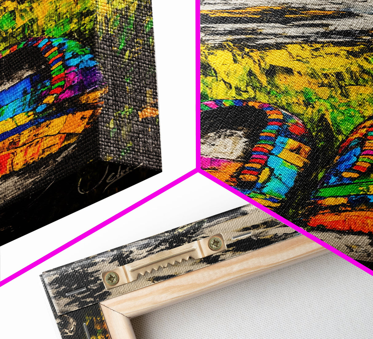 Boho Shoes, Colorful Summer Art, Coastal Decor, Relaxing Nature Scene, Eclectic Wall Art, Abstract Expressionism, Canvas Print