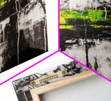 Abstract Forest, Black and White Art, Moody Nature Painting, Contemporary Wall Decor, Modern Office Art, Canvas Print