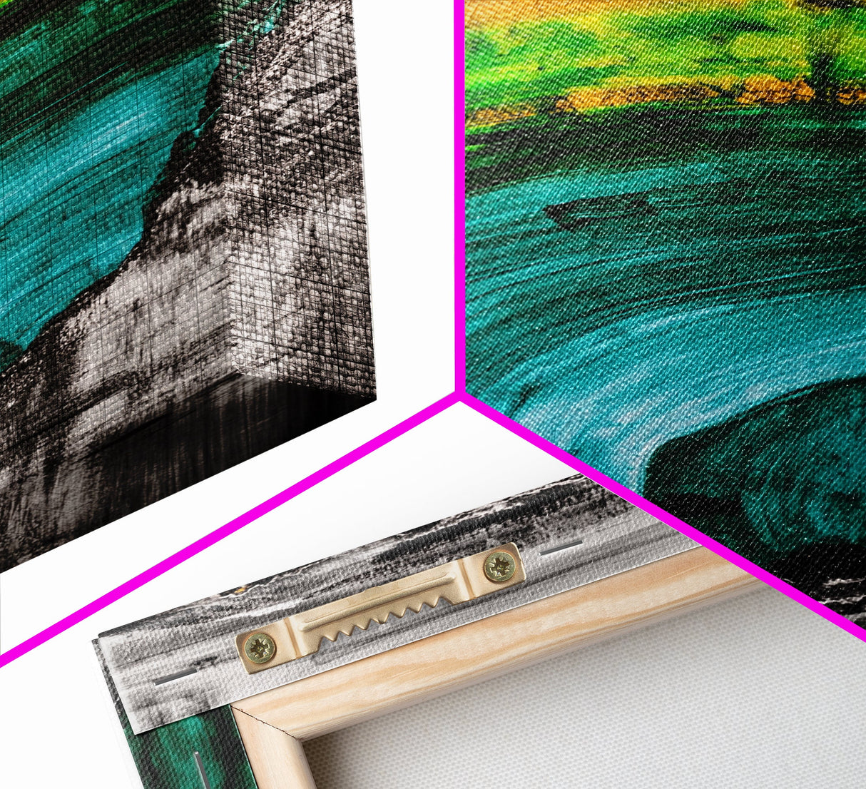 Textured Abstract Blocks, Orange White Black, Canvas Print, Contemporary Wall Art, Industrial Home Decor, Modern Painting