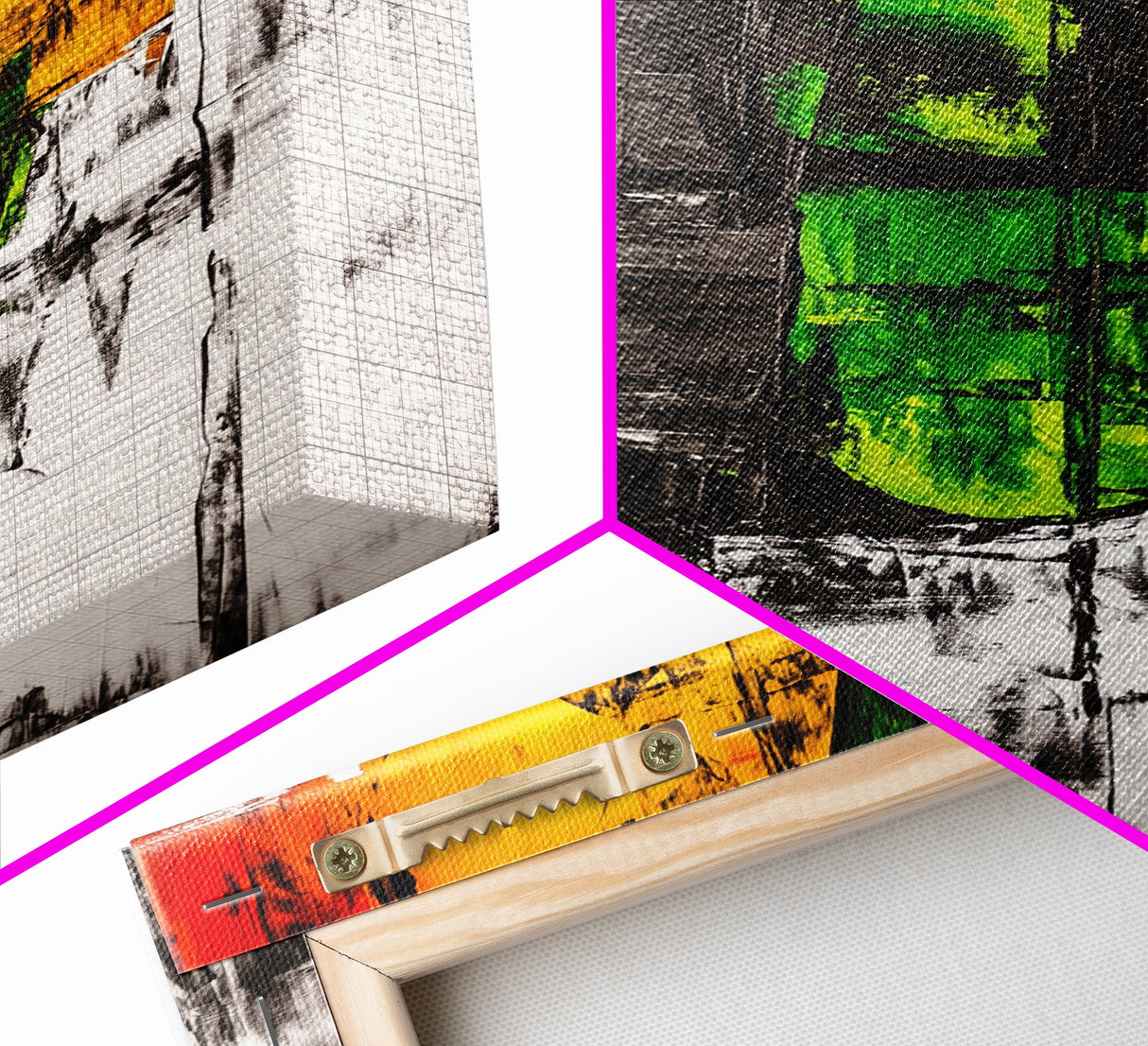 Colorful Guitar, Abstract Canvas Print, Music Lover Decor, Bohemian Wall Art, Artistic Home Painting, Living Room Statement Art