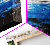 Ocean Waves, Seascape Canvas Print, Beach Wall Art, Coastal Home Decor, Living Room Artwork, Blue Abstract Painting, Nautical Art