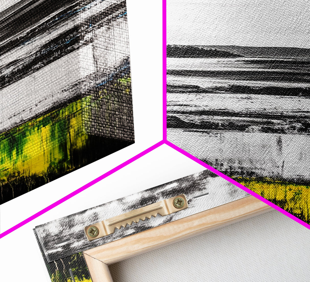 Coastal Shoreline, Misty Landscape, Black and White, Nature Print, Framed Canvas Print, Office Wall Art, Serene Seascape, Minimalist Art