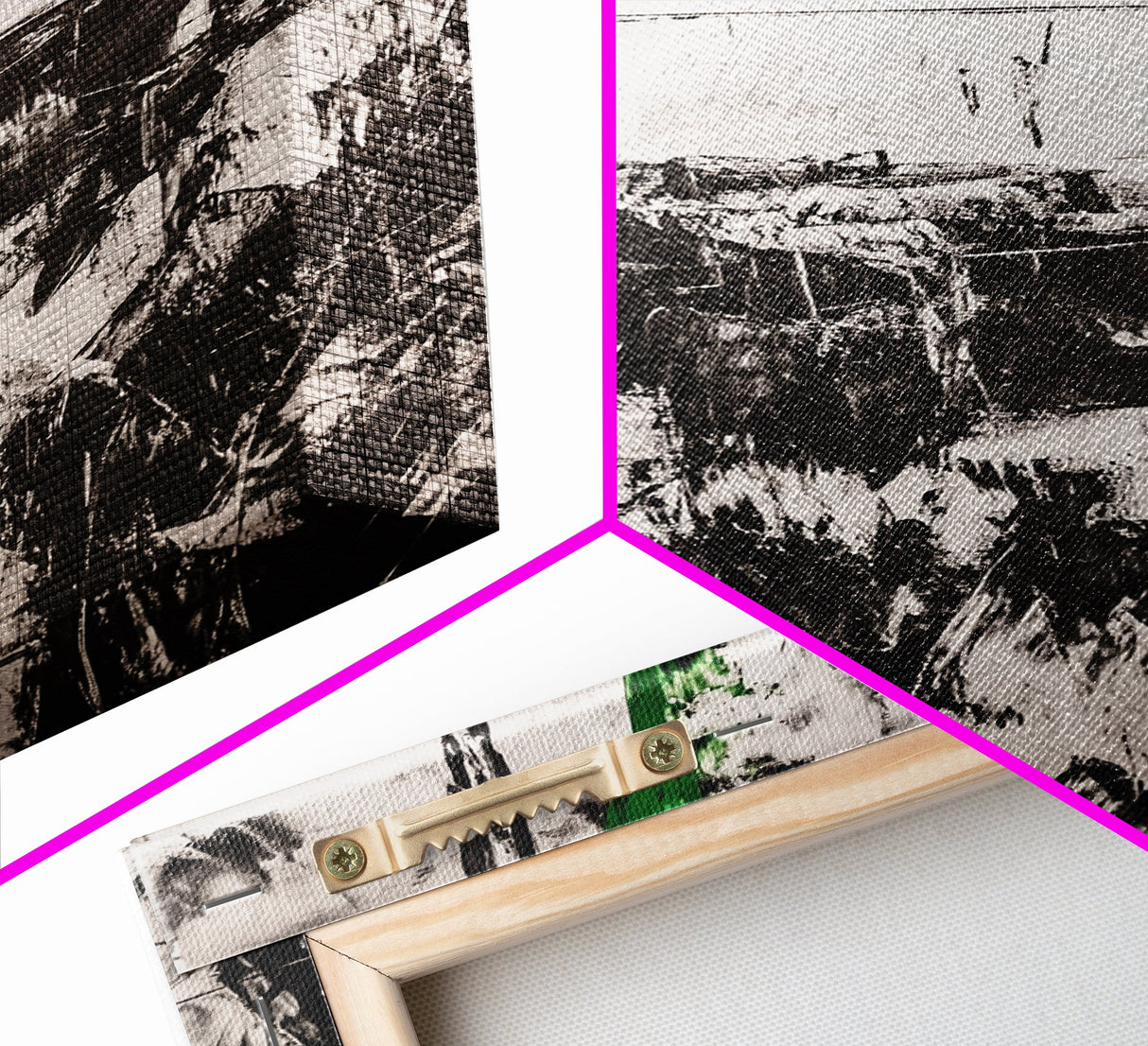 Black and White, Modern Abstract Art, Minimalist Canvas Print, Large Wall Art, Neutral Home Decor, Contemporary Office Artwork