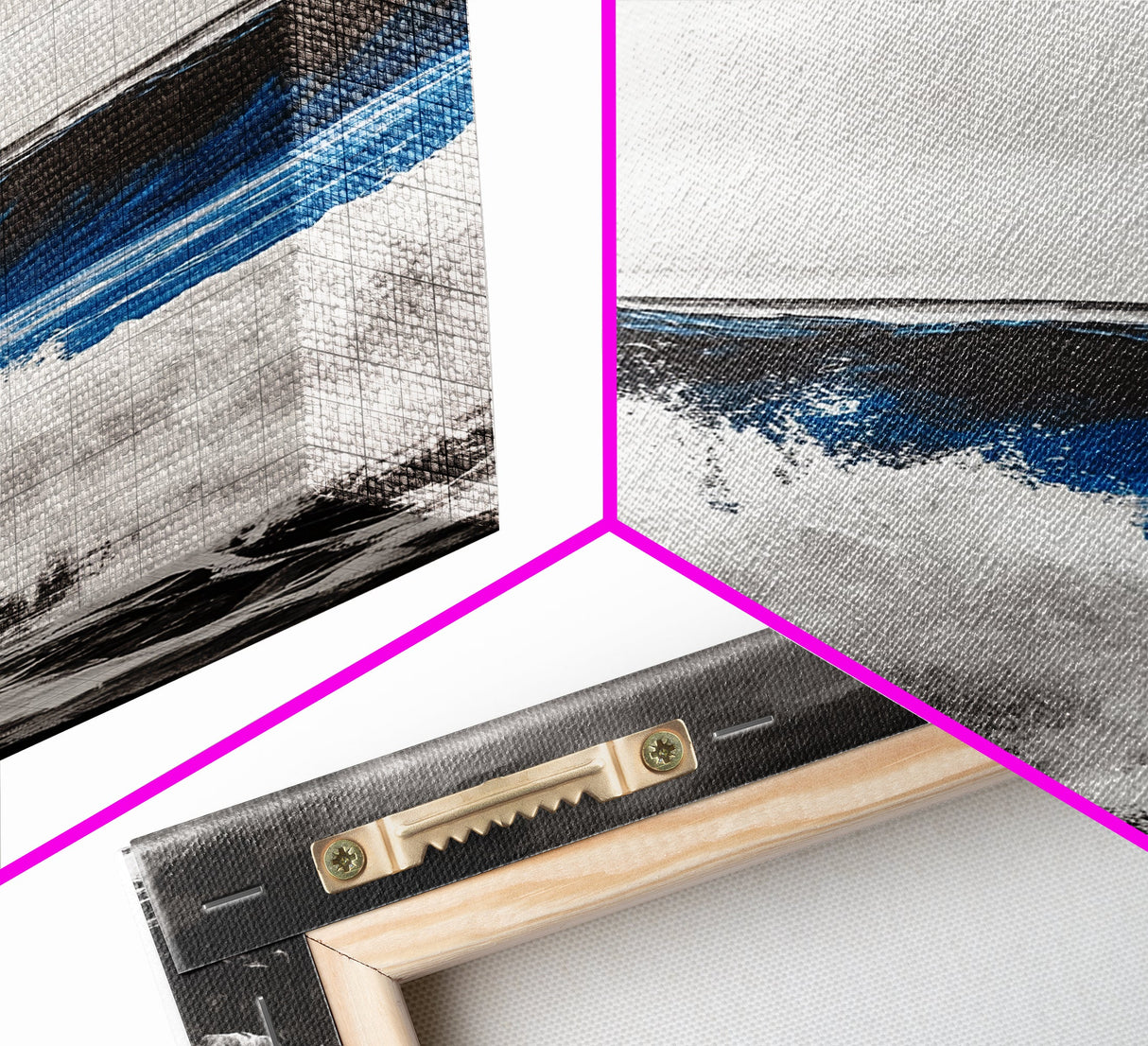 Ocean Wave Art, Monochrome Seascape Print, Coastal Wall Decor, Ocean Scene, Nautical Art, Beach House Print, Framed Canvas Print