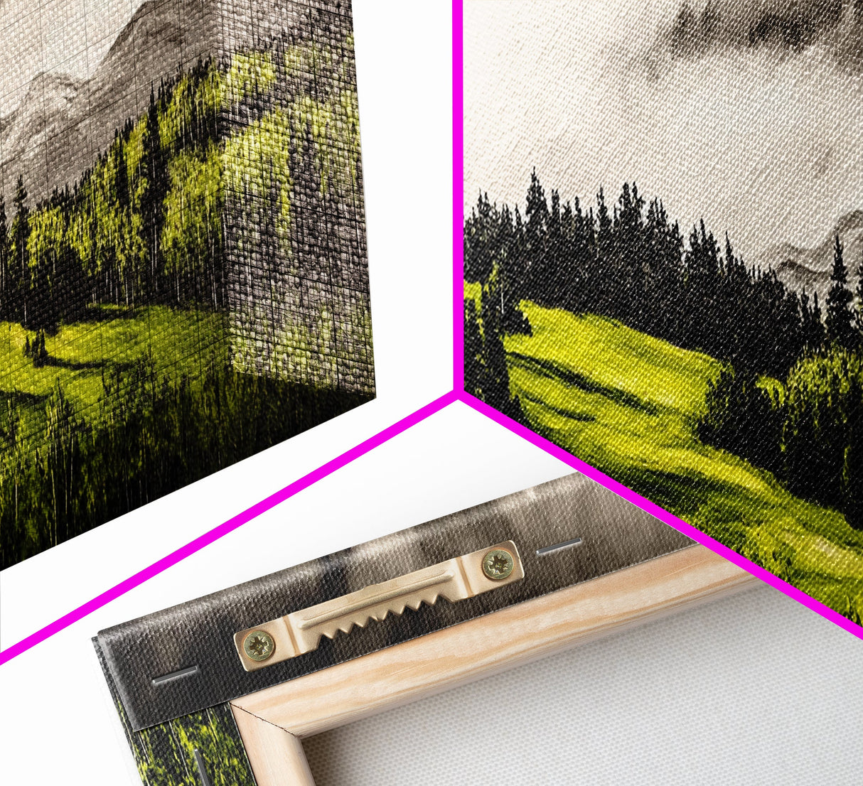 Rolling Hills, Green Landscape, Mountain View, Canvas Print, Nature Inspired Art, Living Room Wall Art, Scenic Home Decor, Rustic Art