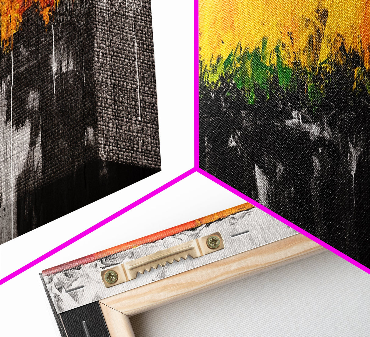 Fiery Abstract, Autumn Tones, Modern Expressionist, Framed Canvas Print, Fall Home Decor, Contemporary Art, Bold Wall Art, Statement Piece