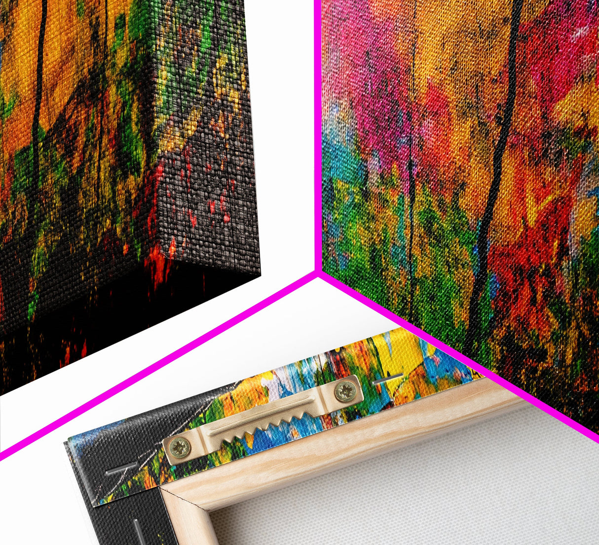 Colorful Reflections, Bold Abstract, Rainbow Wall Art, Canvas Print, Vibrant Art, Living Room Statement Piece, Artistic Home Decor