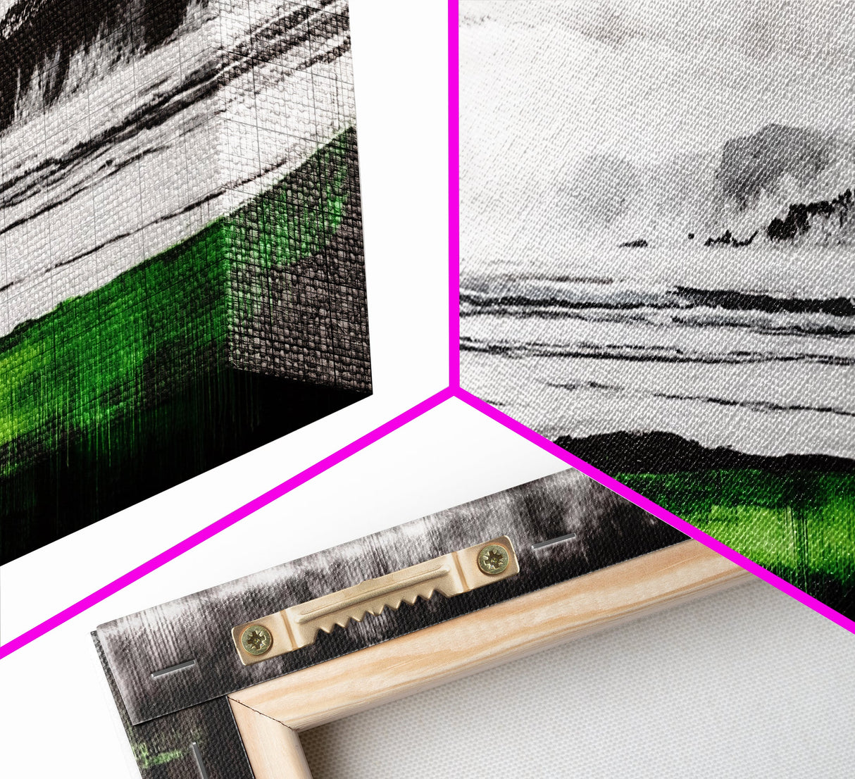 Stormy Beach, Coastal Landscape, Black and White, Canvas Print, Large Wall Art, Modern Home Decor, Bedroom Wall Art, Minimalist Aesthetic