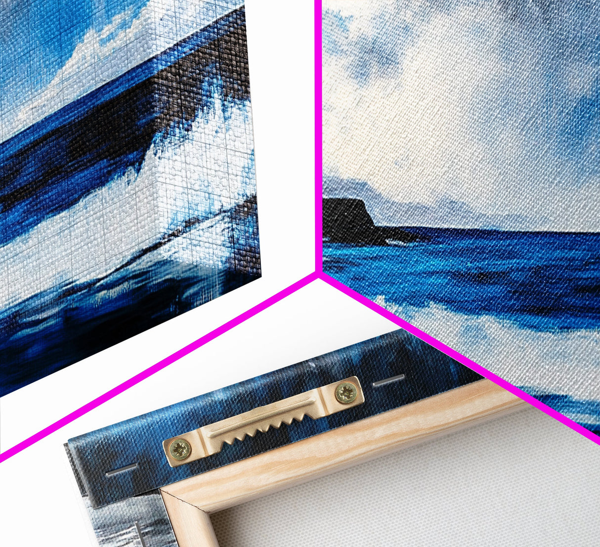 Dramatic Ocean, Seascape Painting, Beach House Decor, Canvas Print, Coastal Wall Art, Bedroom Wall Decor, Blue Wave Art, Nautical Theme