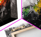 Abstract Earth, Bold Color Wall Art, Framed Canvas Print, Modern Home Decor, Living Room Wall Art, Unique Abstract Painting, Statement Art