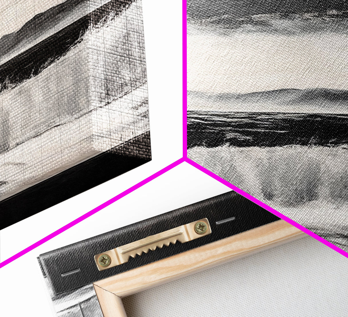 Monochrome Waves, Black and White Seascape, Ocean Art, Canvas Print, Minimalist Home Decor, Modern Coastal Wall Art
