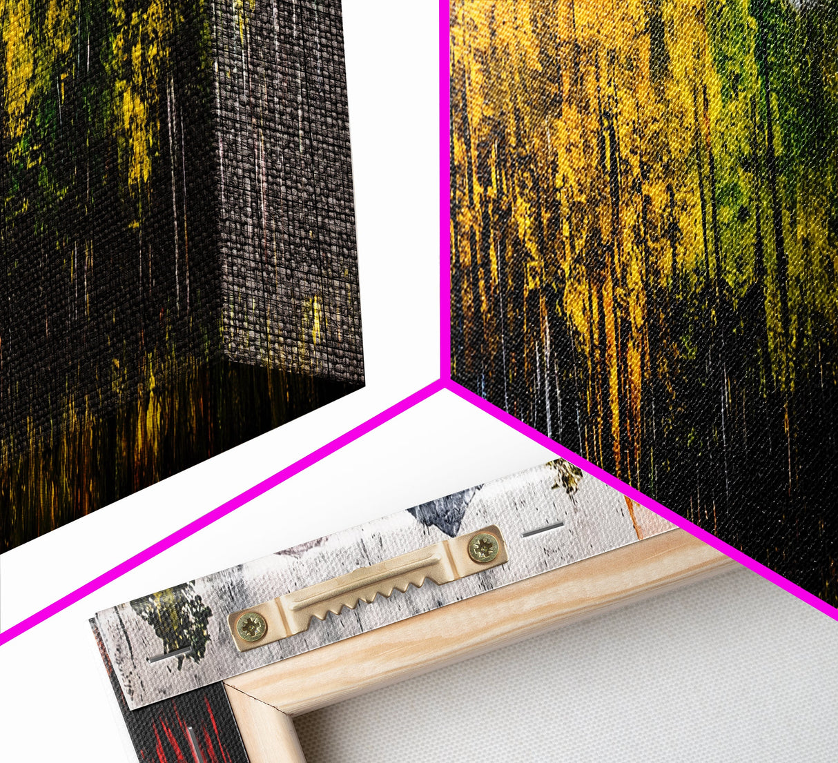 Autumn Trees, Mountain View, Framed Canvas Print, Fall Landscape Art, Rustic Home Decor, Large Wall Art, Warm Color Wall Art