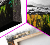 Vibrant Seaweed, Ocean Depths, Underwater Wall Art, Canvas Print, Coastal Living Decor, Abstract Marine Painting, Dining Room Art