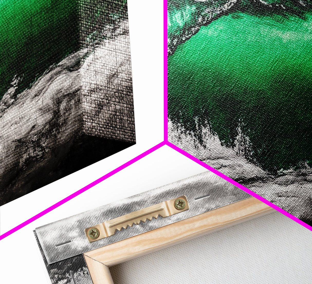 Emerald Wave, Ocean Wall Art, Coastal Decor, Beach Aesthetic, Modern Seascape, Large Wall Art, Framed Canvas Print, Office Art