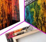 Vibrant Abstract Landscape, Nature Painting, Bold Statement Art, Modern Home Decor, Contemporary Wall Art, Living Room Artwork, Canvas Print