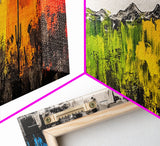 Desert Cactus, Colorful Southwest Art, Boho Wall Decor, Rustic Western Style, Abstract Painting, Framed Canvas Print, Living Room Wall Art