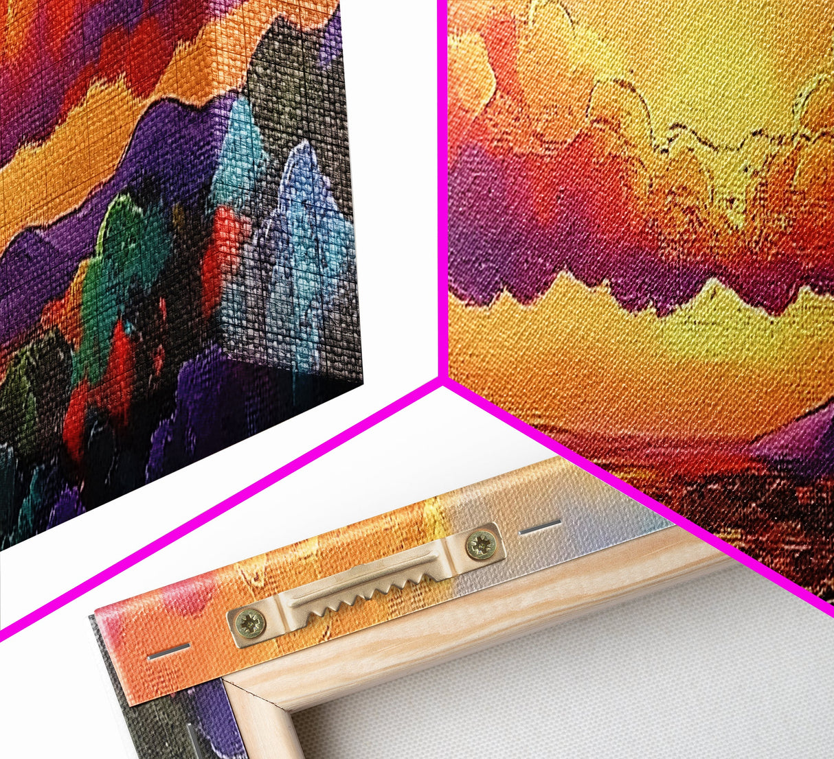 Sunset Horizon, Autumn Clouds, Landscape Wall Decor, Fall Tones, Framed Canvas Print, Rustic Art, Living Room Wall Art, Boho Style