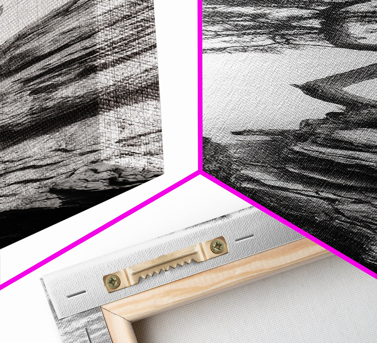 Lone Pine Tree, Minimal Nature, Tranquil Cliff Scene, Zen Forest Print, Framed Canvas Print, Japandi Wall Art, Entryway Tree Print, Nature Minimalism