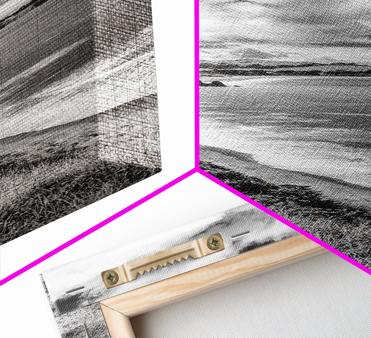Seaside Cliffs, Rolling Hills, Dramatic Clouds, Framed Canvas Print, Country Landscape Art, Living Room Wall Art, Modern Rustic Decor