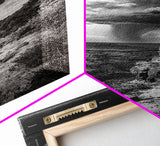 Storm Power, Canyon Rain, Desert Clouds, Monsoon Drama, Framed Canvas Print, Southwestern Wall Art, Moody Living Room Decor