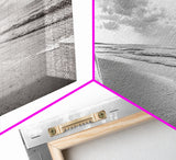 Beach Towel, Serene Shoreline, Peaceful Coastal Scene, Framed Canvas Print, Spa Bathroom Decor, Minimalist Beach Photography