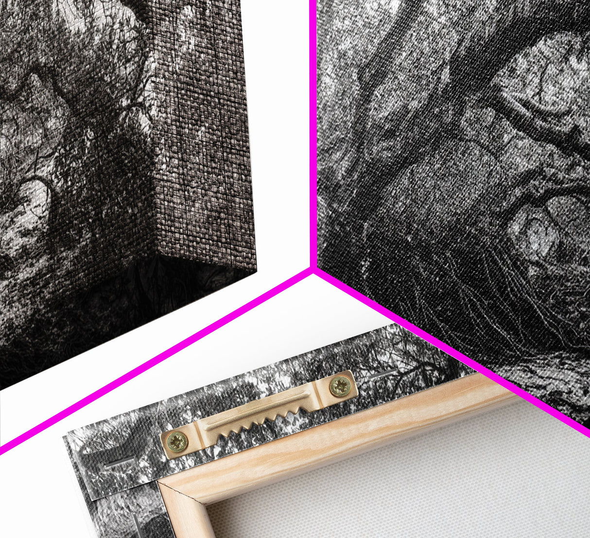 Mangrove Roots, Twisted Forest, Wild Nature, Moody Jungle, Framed Canvas Print, Rustic Living Room Art, Woodland Decor, Boho Vibes