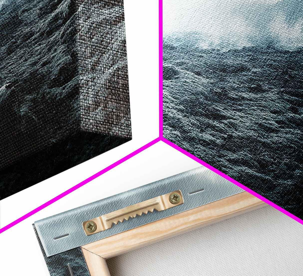 Volcanic Landscape, Geothermal Steam, Iceland Nature, Modern Decor, Framed Canvas Print, Minimalist Wall Art, Office Landscape Artwork