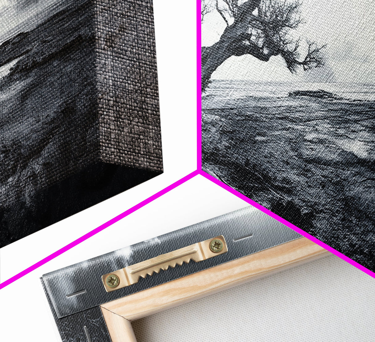 Windswept Tree, Coastal Landscape, Stormy Sky, Canvas Print, Desert Wall Art, Rustic Living Room Decor, Dramatic Minimalist Artwork