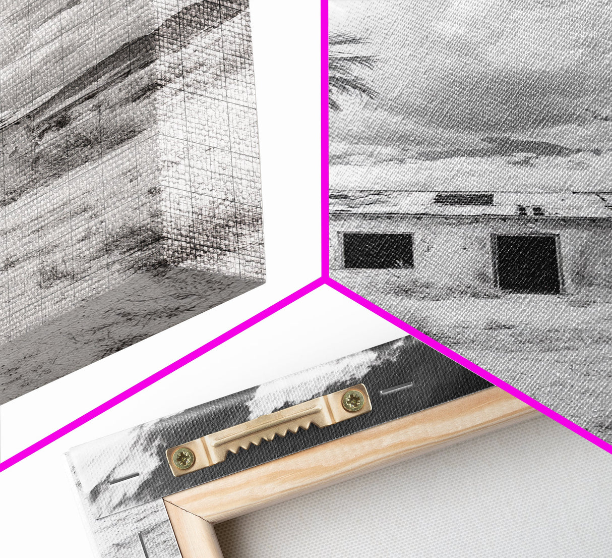Palm Tree, Desert Shack, Abandoned Beauty, Western Minimalism, Canvas Print, Living Room Wall Art, Rustic Modern Style, Boho Wall Decor