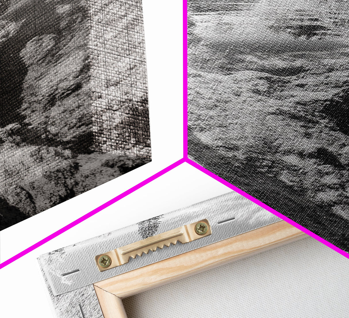 Reflective Riverbed, Nature Tranquility, Monochrome Landscape, Canvas Print, Bathroom Wall Art, Zen Decor, Fine Art Photography