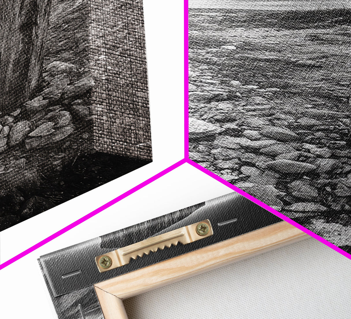 Weathered Exit, Symbolic Marker, Coastal Path, Canvas Print, Rustic Wall Art, Moody Landscape Decor, Entryway Statement Piece
