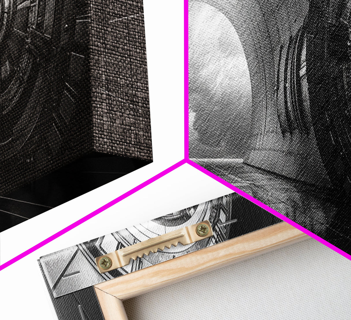 Vault Door, Sci-Fi Tunnel, Futuristic Entrance, Secure Chamber, Framed Canvas Print, Office Decor, Industrial Wall Art, Modern Cyberpunk Style