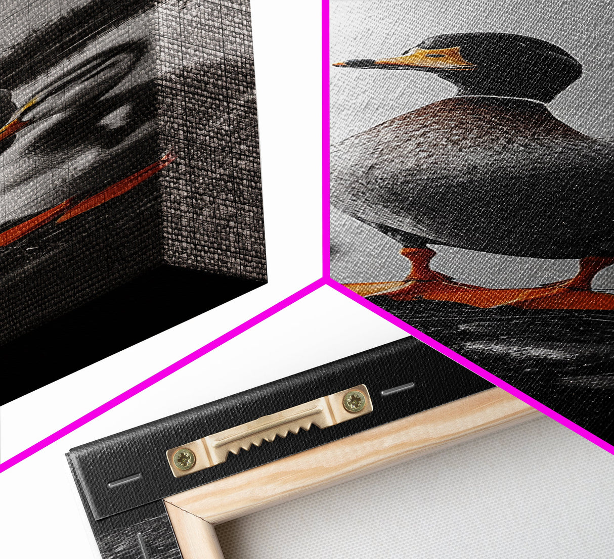 Duck Family, Lake Wildlife, Whimsical Birds, Baby Ducks, Canvas Print, Farmhouse Wall Art, Nursery Animal Decor, Playroom Country Vibes