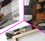 Industrial Detail, Rusty Metal, Minimalist Style, Grunge Wall Decor, Framed Canvas Print, Garage Art, Man Cave Wall Art