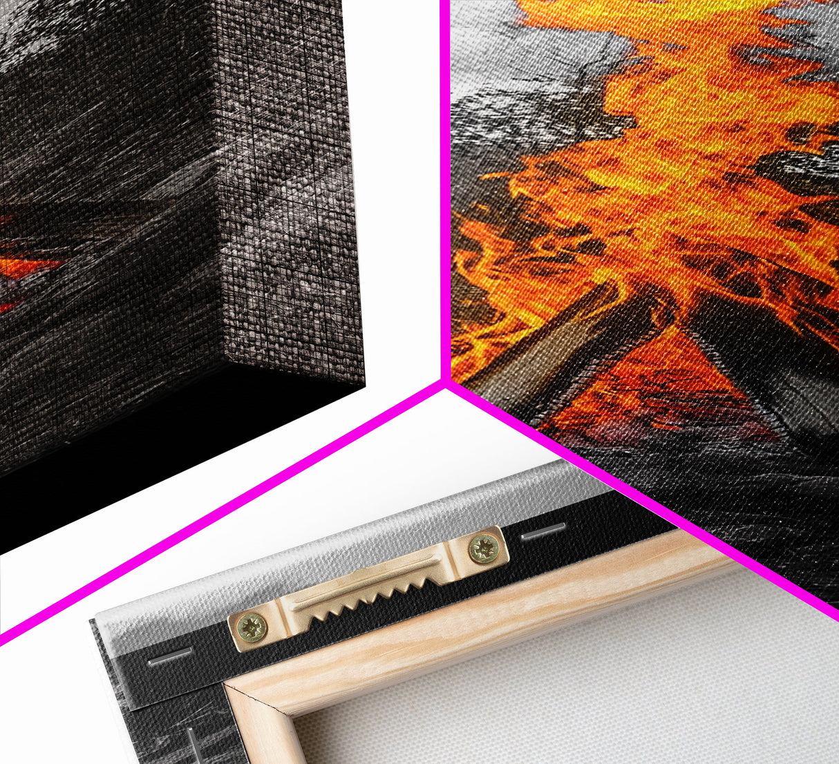 Towering Flame, Wild Fire Blaze, Dramatic Camp Scene, Canvas Print, Outdoor Wall Art, Autumn Adventure Decor, Rustic Nature Style