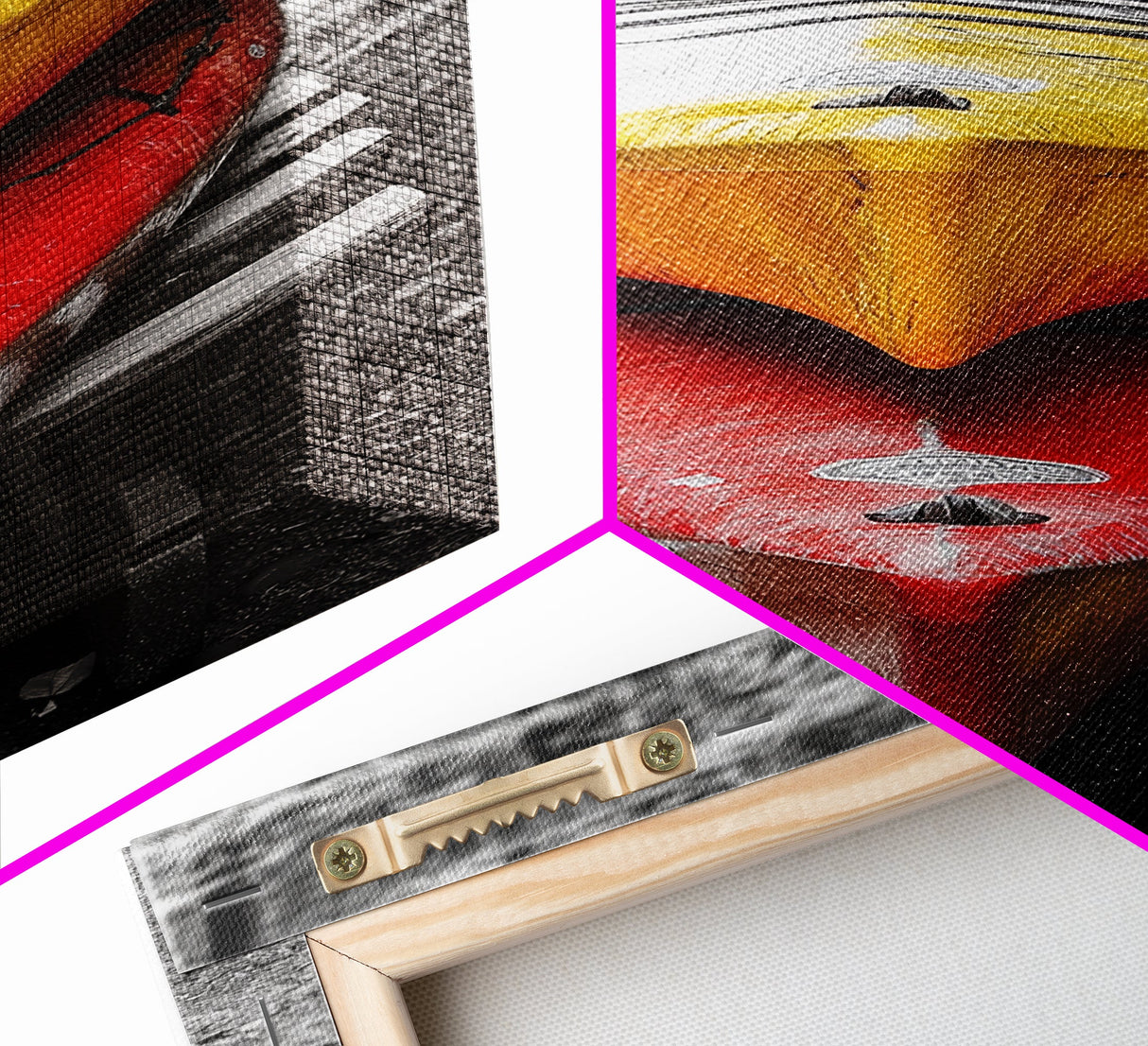 Stacked Kayaks, Red and Yellow, Forest Wall Art, Canvas Print, Adventure Photography, Outdoor Cabin Decor, Fall Travel Vibes