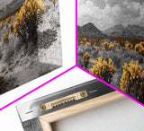 Desert Cactus, Southwestern Vibes, Golden Landscape, Boho Earth Tones, Framed Canvas Print, Entryway Wall Art, Desert Home Decor