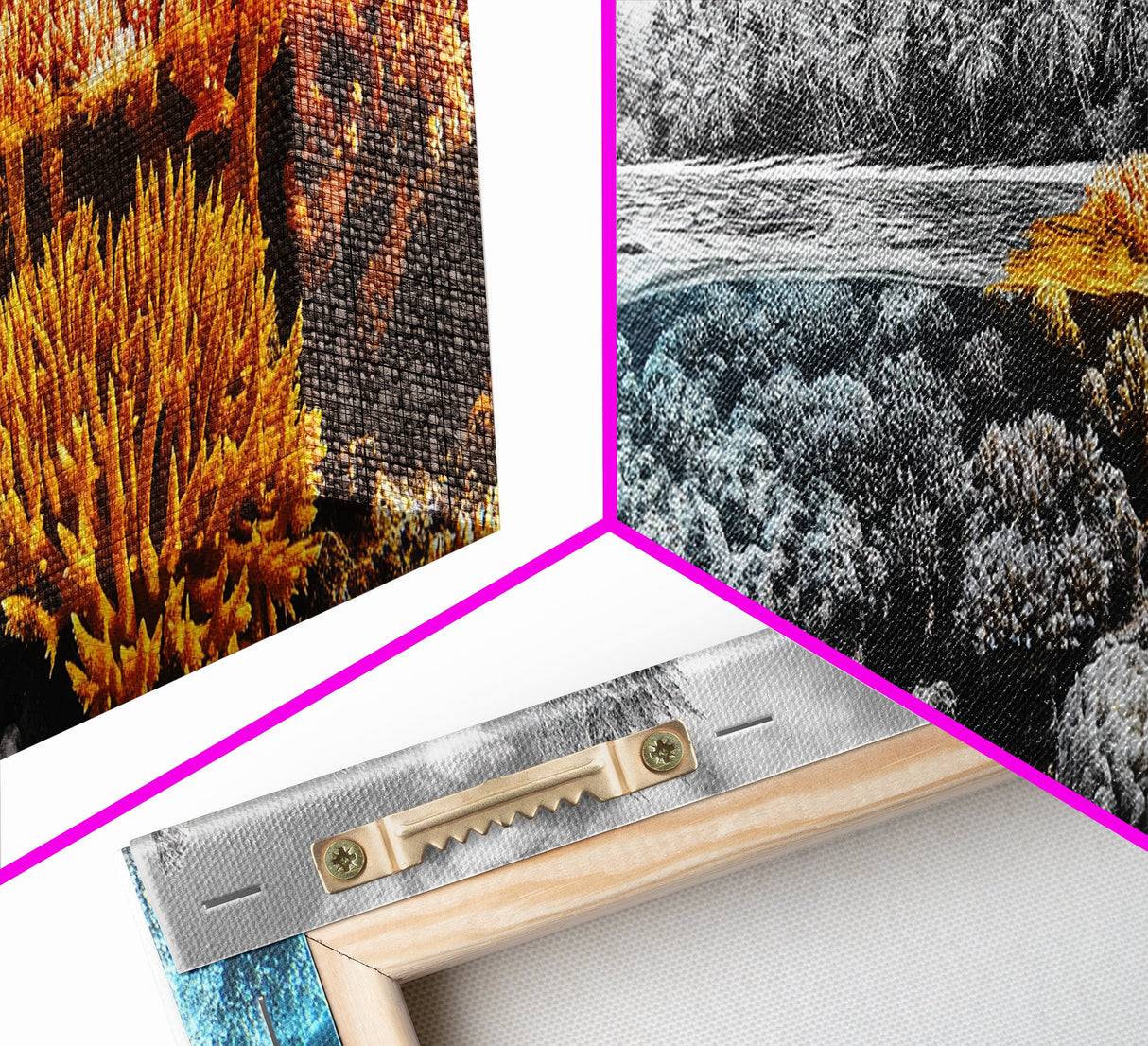 Island Coral Split, Tropical Ocean Scene, Half Above Below Water, Framed Canvas Print, Living Room Wall Art, Beach Boho Decor