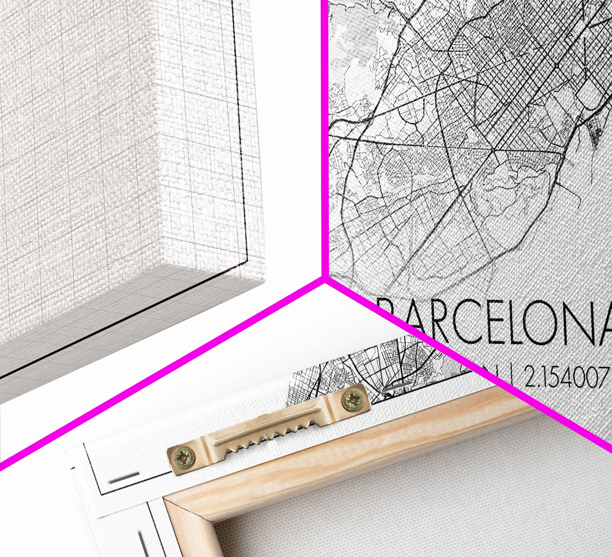 Barcelona Street Map, Spain Map, Map Print, Modern Art, Wall Art, Canvas Print, Gift Idea, Apartment Décor Aesthetic, Travel Wall Hanging