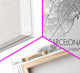 Barcelona Street Map, Spain Map, Map Print, Modern Art, Wall Art, Canvas Print, Gift Idea, Apartment Décor Aesthetic, Travel Wall Hanging