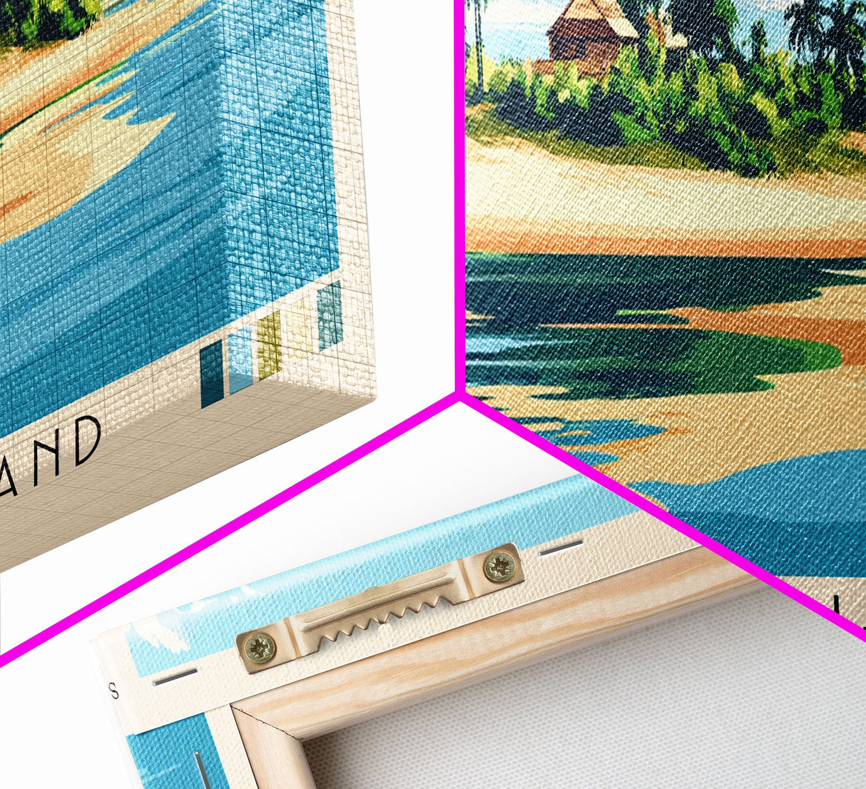 Benguerra Island, Mozambique Panoramic Print, Vacation Gift, Mozambique Wall Art, Beach Painting, Beach Decor, Large Wall Art, Wood Frame Art