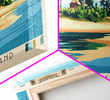 Benguerra Island, Mozambique Panoramic Print, Vacation Gift, Mozambique Wall Art, Beach Painting, Beach Decor, Large Wall Art, Wood Frame Art