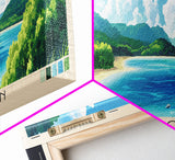 Blue Lagoon, Malasyia Panoramic Print, Vacation Gift, Malasyia Wall Art, Vacation Wall Art, Vacatation Memories, Beach Decor, Beach Or Lakehouse Art