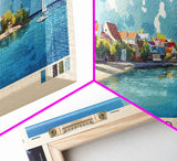 Bonaire, Netherlands Panoramic Beach Print, Vacation Gift, Netherlands Wall Art, Framed Canvas Print, Framed Beach Painting