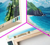 Brewer’s Beach, US Virgin islands Panoramic Print, Vacation Gift, US Virgin islands Wall Art, Beach Painting, Beach Decor, Beach Or Lakehouse Art